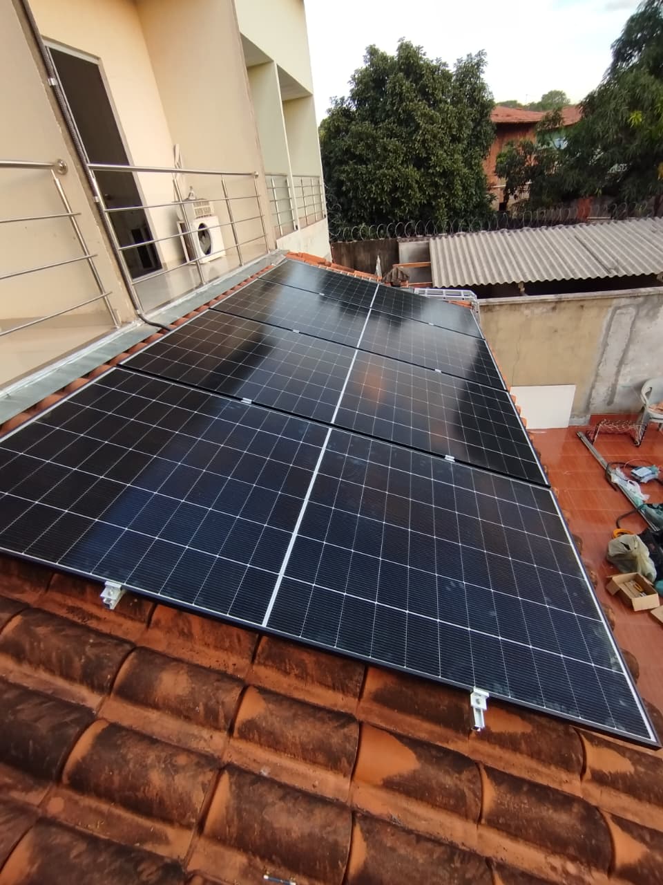 Instalação residencial de energia solar